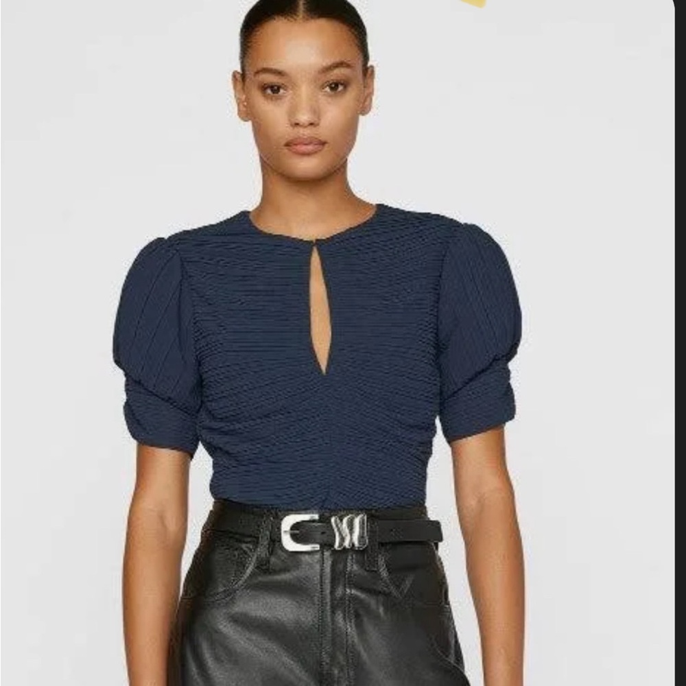 Frame navy blouse size S/P - Picture 6 of 7